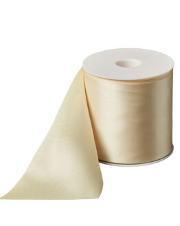 Premium-Satinband extra breit, sekt, 100 mm breit - satinband, satinband-dauersortiment, premium-qualitaet, geschenkband, dauersortiment