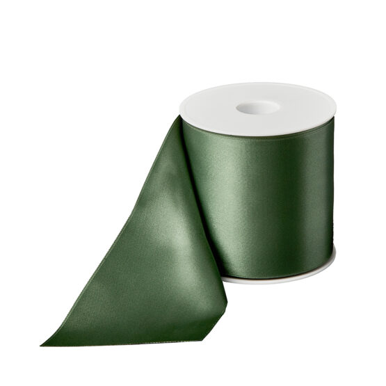 Premium-Satinband extra breit, grasgrün, 100 mm breit - geschenkband, dauersortiment, satinband, satinband-dauersortiment, premium-qualitaet