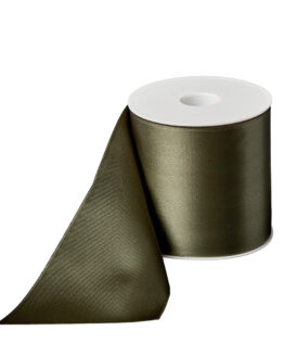 Premium-Satinband extra breit, moosgrün, 100 mm breit - premium-qualitaet, geschenkband, dauersortiment, satinband, satinband-dauersortiment