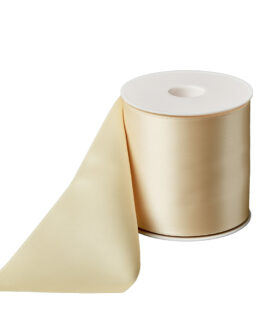 Premium-Satinband extra breit, beige, 100 mm breit - premium-qualitaet, geschenkband, dauersortiment, satinband-dauersortiment, satinband