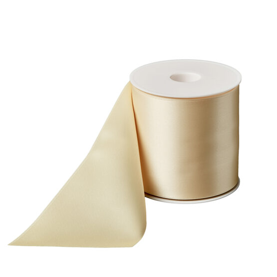 Premium-Satinband extra breit, beige, 100 mm breit - dauersortiment, satinband-dauersortiment, satinband, premium-qualitaet, geschenkband