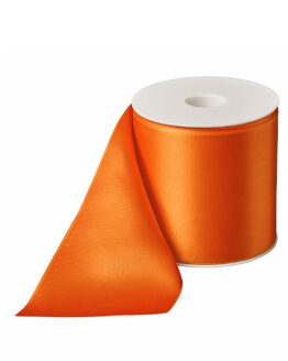 Premium-Satinband extra breit, orange, 100 mm breit - geschenkband, dauersortiment, satinband-dauersortiment, satinband, premium-qualitaet