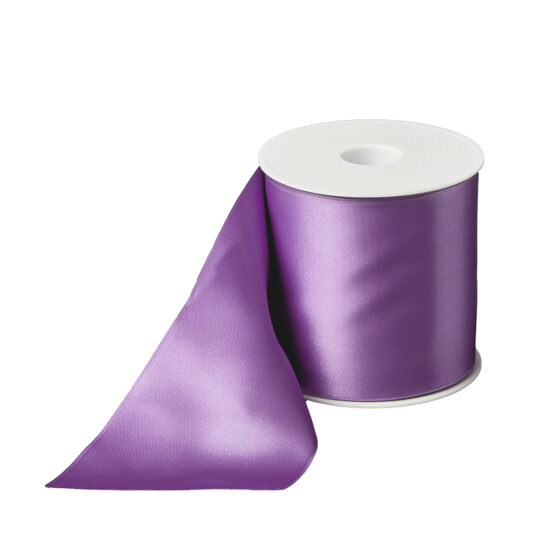 Premium-Satinband extra breit, lila, 100 mm breit - satinband-dauersortiment, satinband, premium-qualitaet, geschenkband, dauersortiment