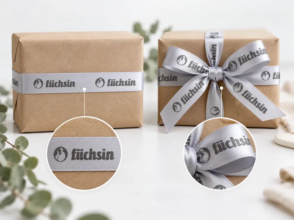 Geschenkband mit Logo leicht bestellen - personaliserte-bander, fuer-unternehmen