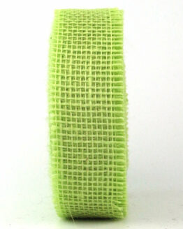 Juteband, limone, 40 mm breit, 25 m Rolle - andere-baender, dauersortiment, eco-baender, geschenkband, juteband