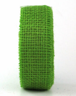 Juteband, grasgrün, 40 mm breit, 25 m Rolle - eco-baender, geschenkband, juteband, andere-baender, dauersortiment