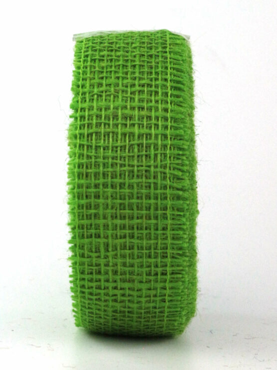 Juteband, grasgrün, 40 mm breit, 25 m Rolle - eco-baender, geschenkband, juteband, andere-baender, dauersortiment