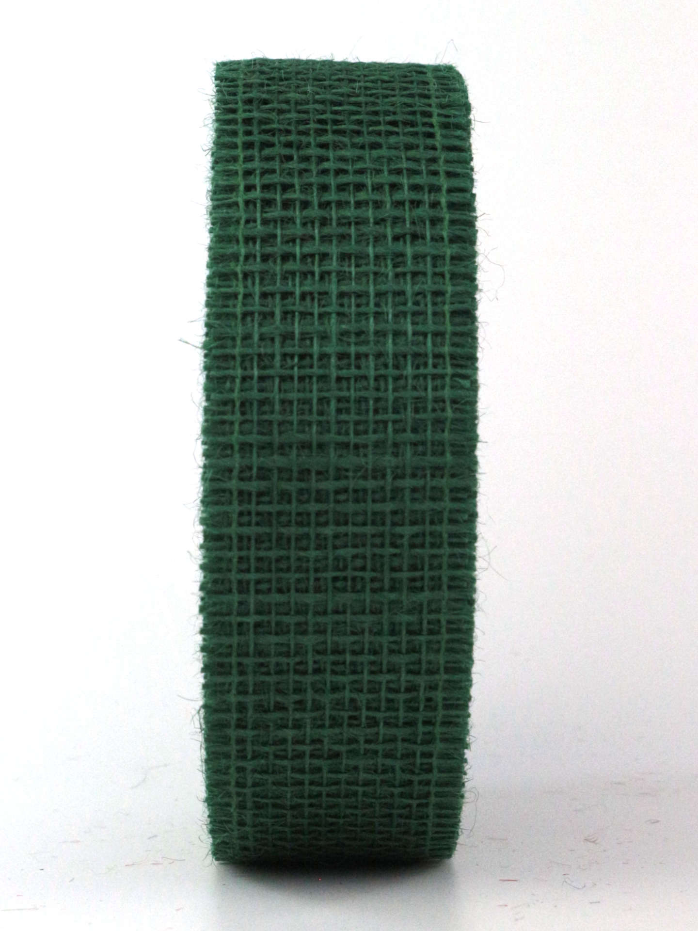 Juteband, dunkelgrün, 40 mm breit, 25 m Rolle - eco-baender, geschenkband, juteband, andere-baender, dauersortiment
