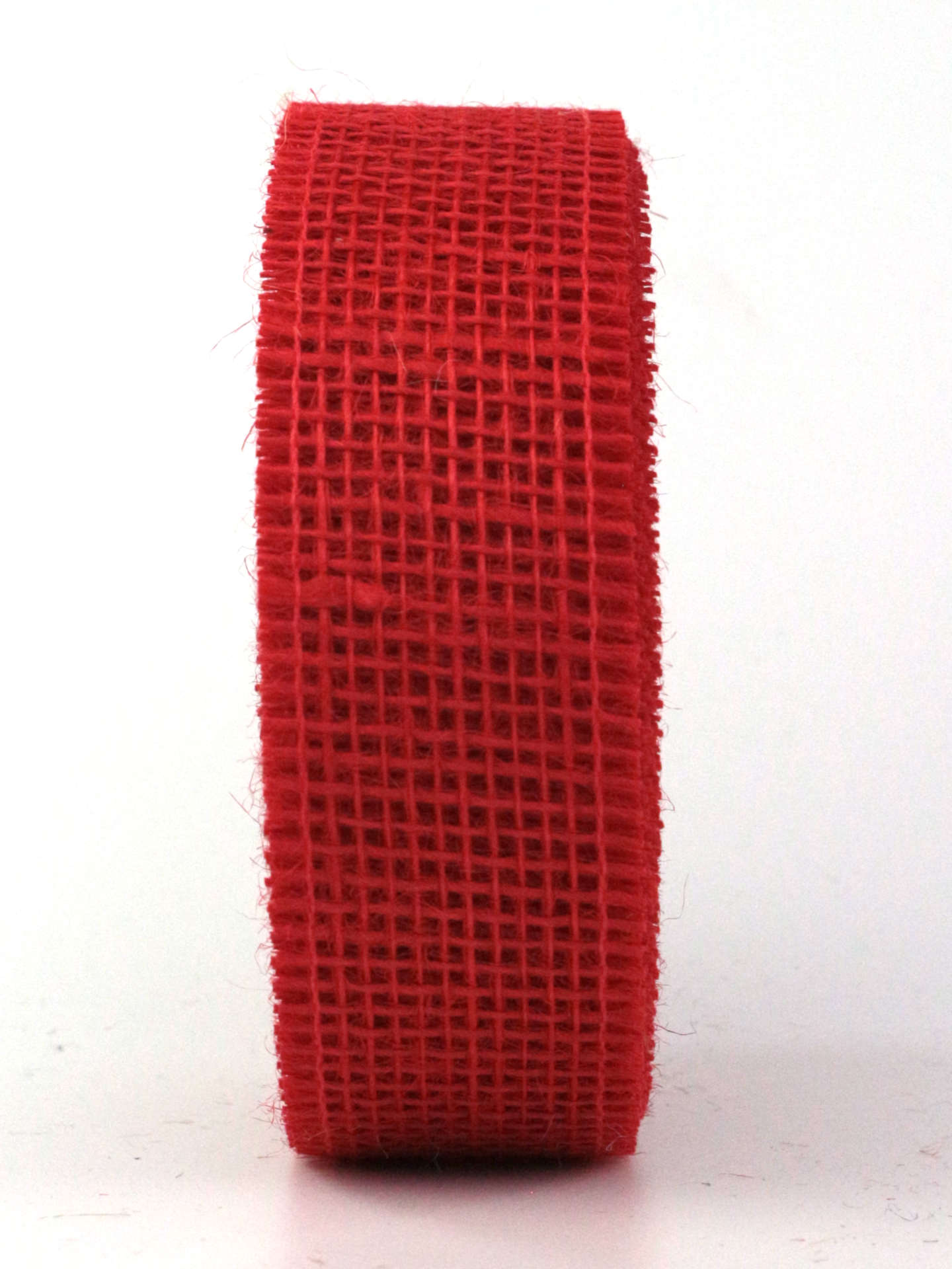 Juteband, rot, 40 mm breit, 25 m Rolle - eco-baender, geschenkband, andere-baender, juteband, dauersortiment