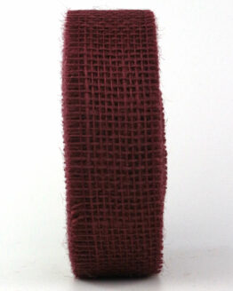 Juteband, bordeaux, 40 mm breit, 25 m Rolle - eco-baender, geschenkband, juteband, andere-baender, dauersortiment