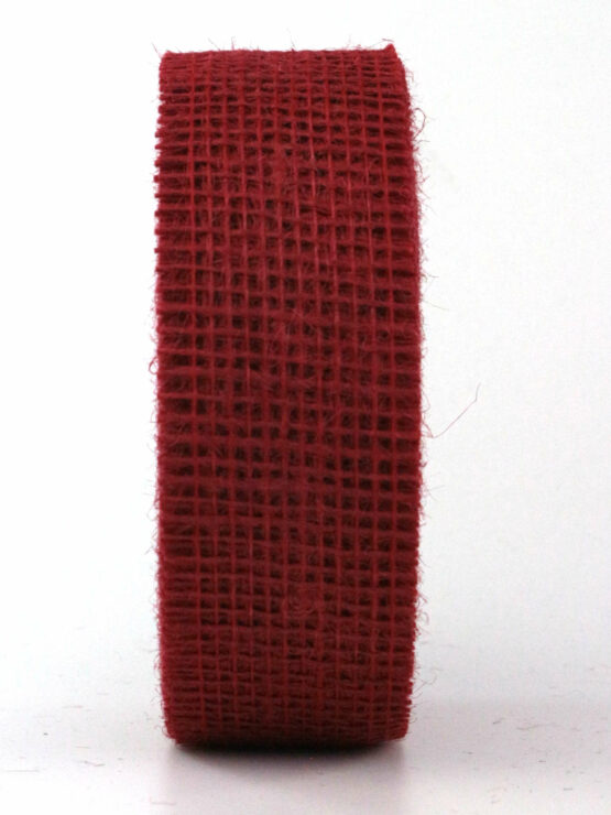 Juteband, altrot, 40 mm breit, 25 m Rolle - juteband, andere-baender, dauersortiment, eco-baender, geschenkband