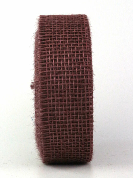 Juteband, shabby aubergine, 40 mm breit, 25 m Rolle - eco-baender, geschenkband, juteband, andere-baender, dauersortiment