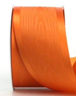 Luxus-Geschenkband Moire+Satin, orange, 60 mm breit, 20 m Rolle - geschenkband, geschenkband-fuer-anlaesse, dekoband