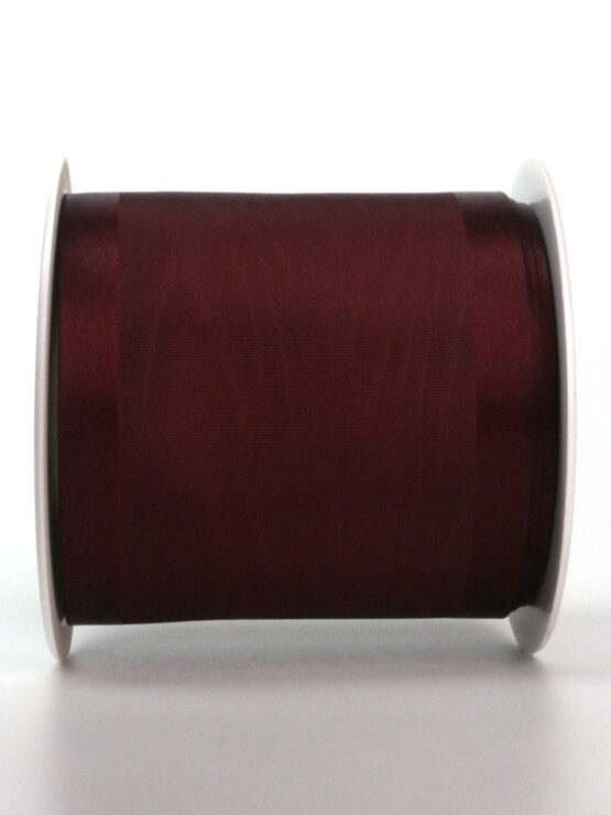 Luxus-Geschenkband Moire+Satin, bordeaux, 100 mm breit, 20 m Rolle - geschenkband, geschenkband-fuer-anlaesse, dekoband