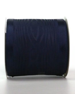 Luxus-Geschenkband Moire+Satin, dunkelblau, 100 mm breit, 20 m Rolle - dekoband, geschenkband, geschenkband-fuer-anlaesse
