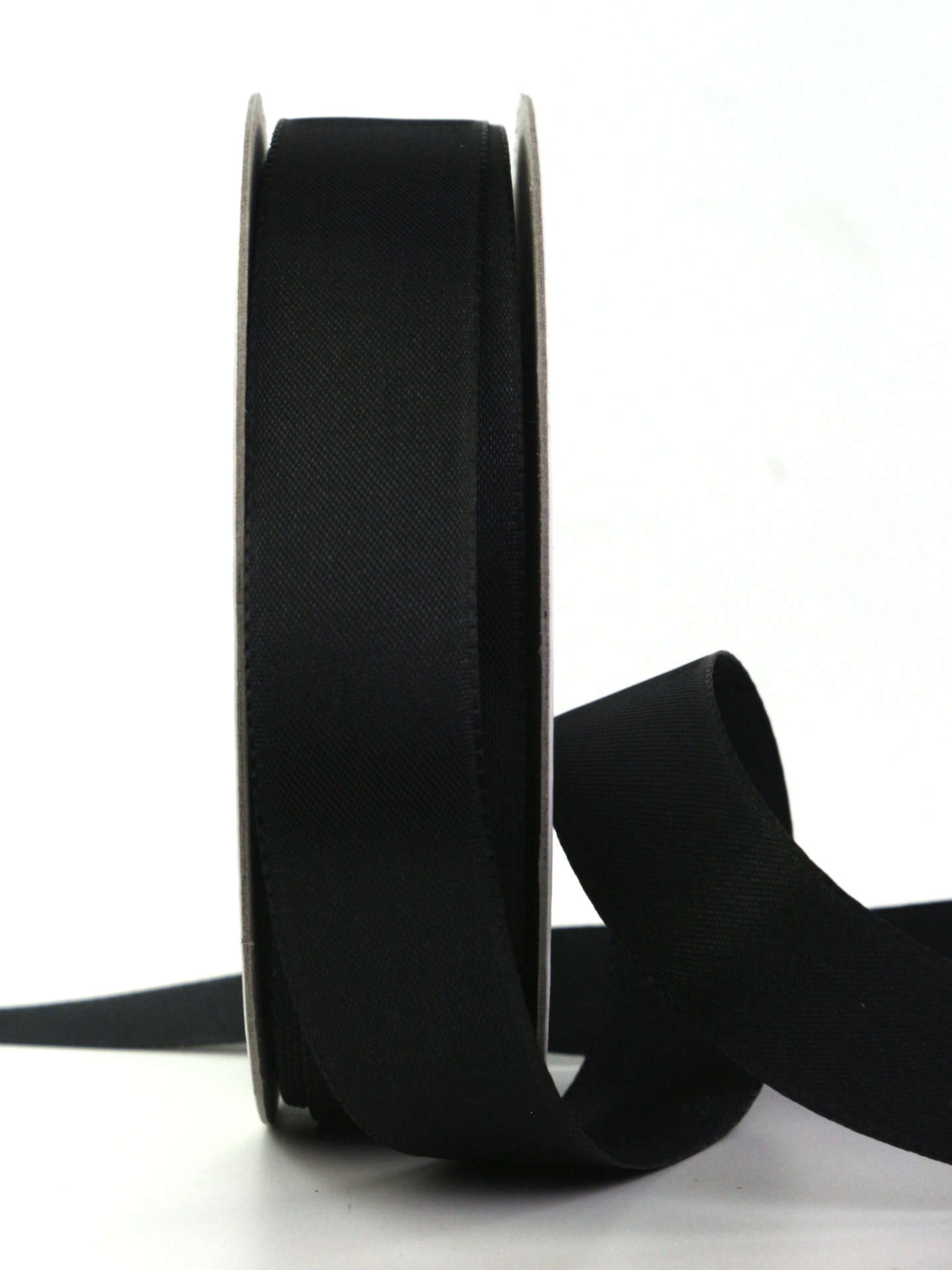 Taftband, schwarz, 25 mm breit, 50 m Rolle - geschenkband, geschenkband-fuer-anlaesse, anlasse, trauerband