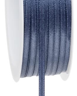 Satinband, indigo blau, 3 mm breit, 50 m Rolle