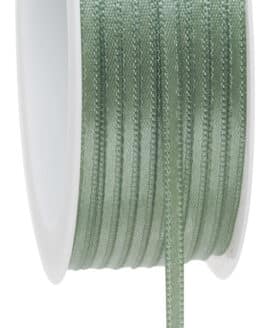 Satinband, stonegreen, 3 mm breit, 50 m Rolle
