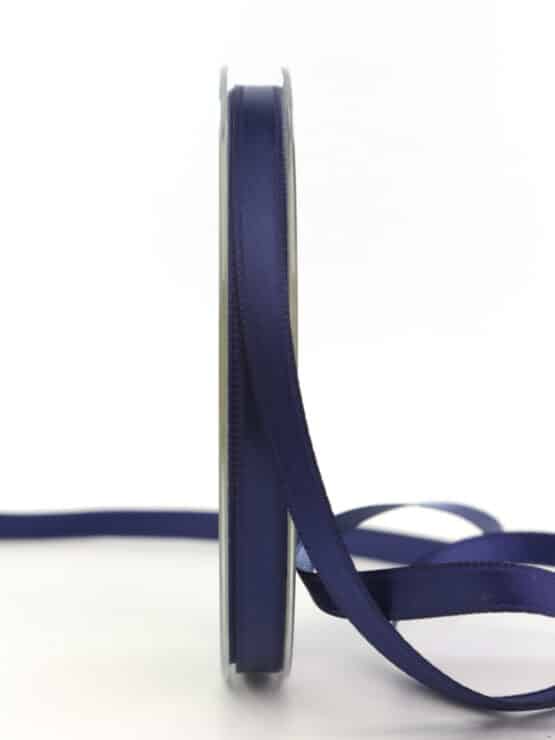Doppelsatinband, marineblau, 6 mm breit - satinband-dauersortiment, 20-rabatt, sonderangebot, satinband