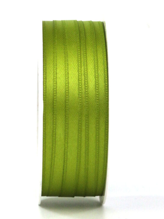 Satinband, Spring Green, 6 mm breit, 50 m Rolle - satinband, satinband-dauersortiment