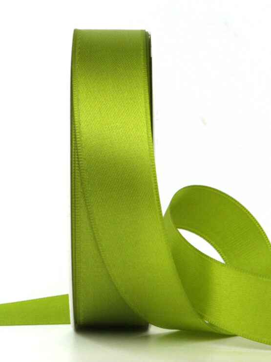 Satinband, Spring Green, 25 mm breit, 25 m Rolle - satinband, satinband-dauersortiment