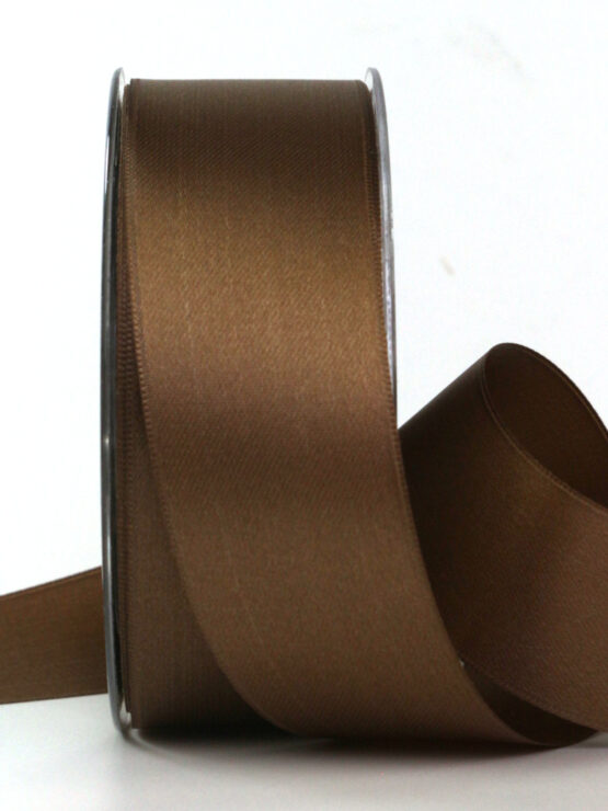 Satinband, hellbraun, 40 mm breit, 25 m Rolle - satinband, satinband-dauersortiment