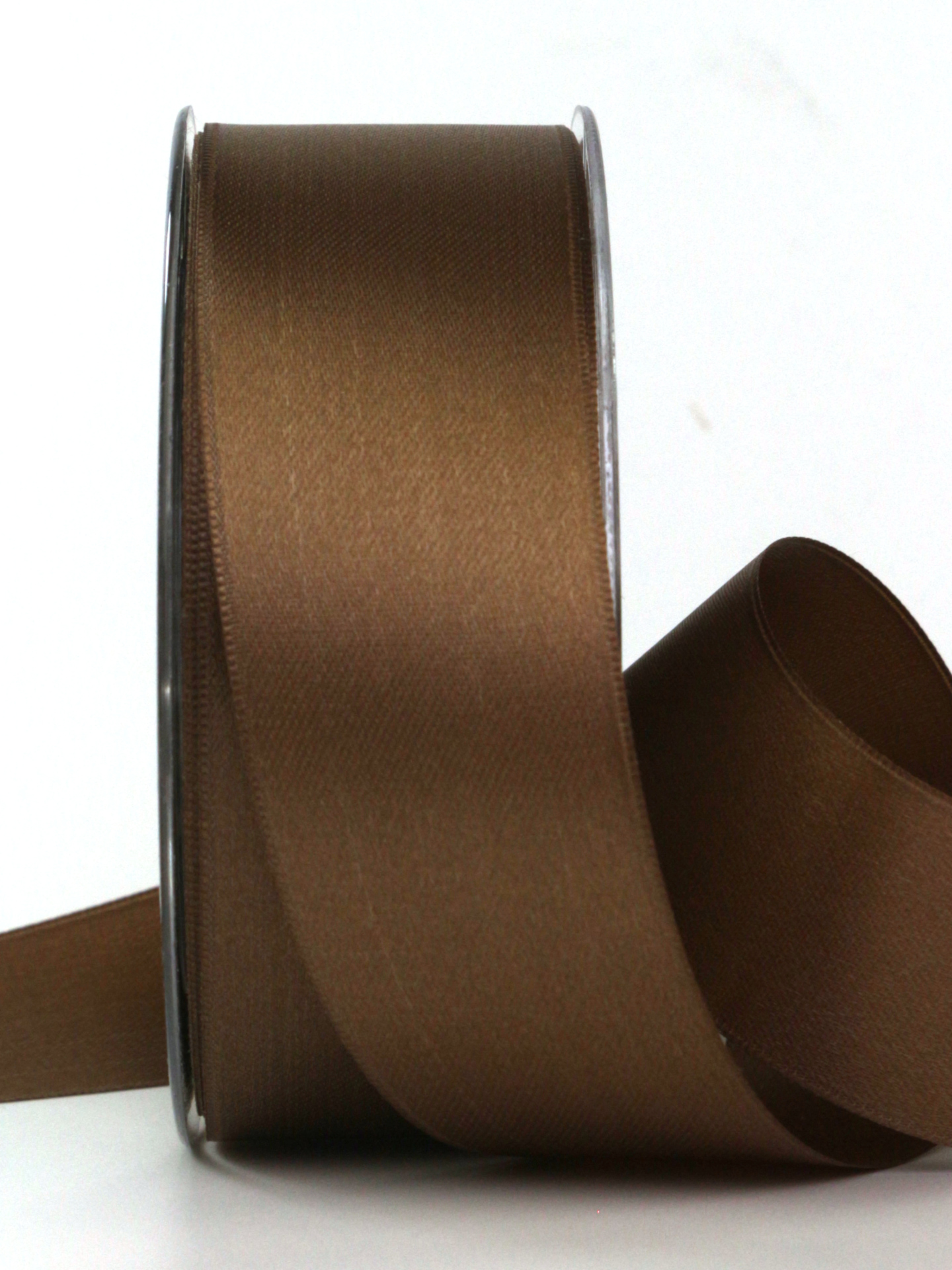Satinband, hellbraun, 40 mm breit, 25 m Rolle - satinband-dauersortiment, satinband