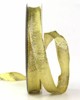 Goldband „Brokat“, gold, 15 mm breit, 25 m Rolle