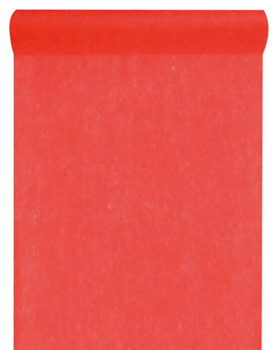 Vlies-Tischläufer BUDGET, rot, 60 cm breit, 10 m Rolle - dekovlies-budget, vlies-tischlaeufer