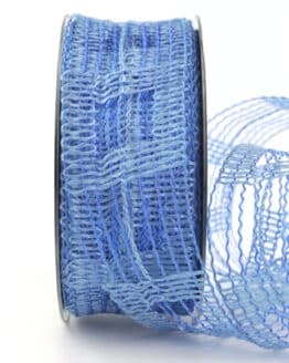 Gitterband, blau, 40 mm breit - gitterband, dekoband, andere-baender