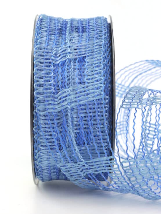 Gitterband, blau, 40 mm breit - dekoband, andere-baender, gitterband