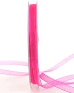 Organzaband BUDGET, pink, 6 mm breit - sonderangebot, organzaband, organzaband-budget, webkante, organzaband-einfarbig