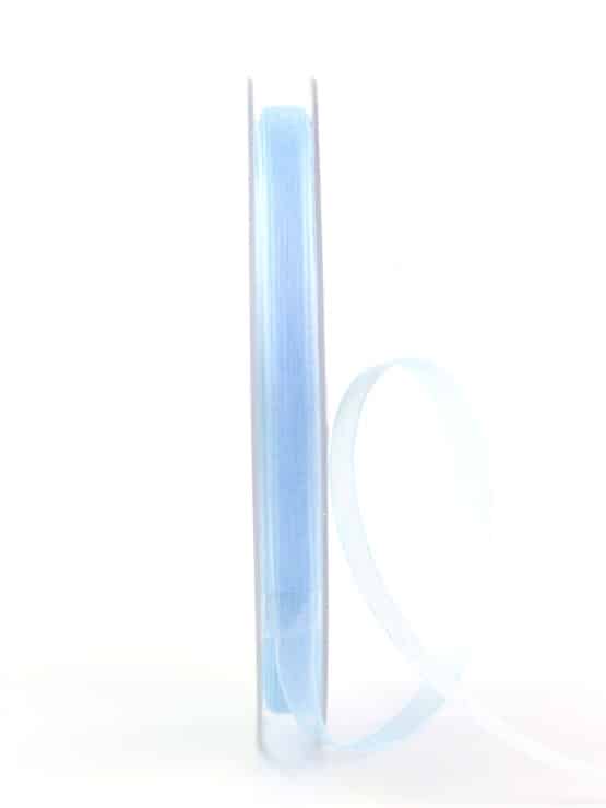 Organzaband BUDGET, hellblau, 6 mm breit - webkante, organzaband-einfarbig, sonderangebot, organzaband, organzaband-budget