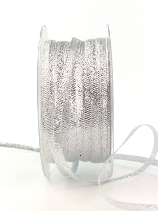 Schmales Silberband, 5 mm - weihnachtsband-2, weihnachtsband, geschenkband-weihnachten, weihnachtsbaender