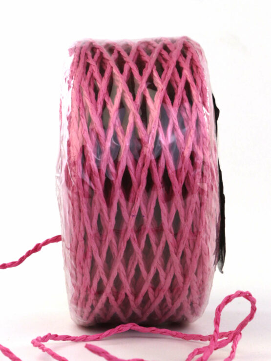 Papierschnur, pink, 2 mm breit, 100 m Rolle - kordeln, andere-baender
