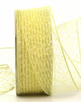 Gitterband mit Knötchen, outdoor, hellgelb, 40 mm breit, 20 m Rolle