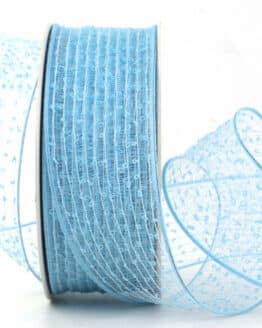 Gitterband mit Knötchen, outdoor, hellblau, 40 mm breit, 20 m Rolle