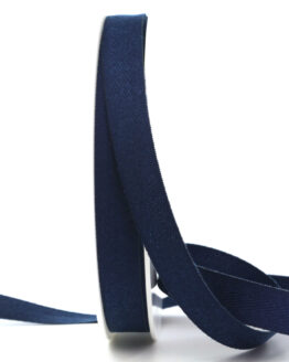 Leinenstrukturband, marineblau, 15 mm breit - geschenkband, geschenkband-einfarbig