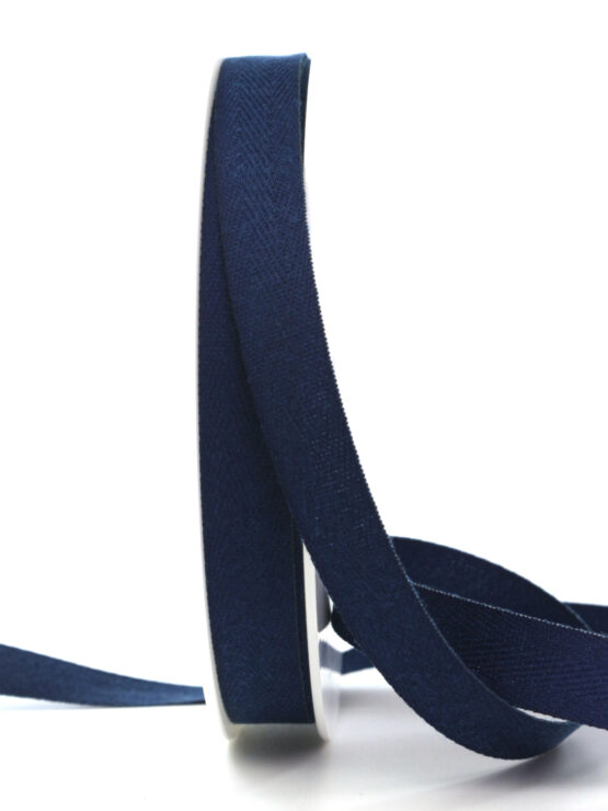 Leinenstrukturband, marineblau, 15 mm breit - geschenkband, geschenkband-einfarbig