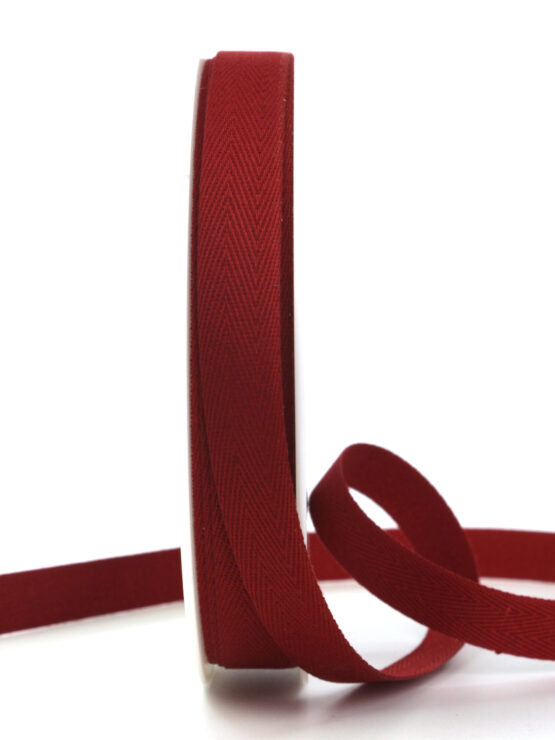 Leinenstrukturband, bordeaux, 15 mm breit - geschenkband-einfarbig, geschenkband