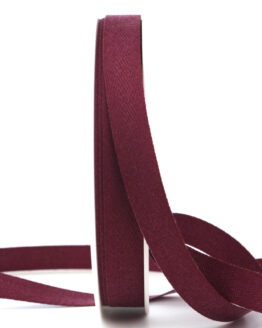 Leinenstrukturband, beere, 15 mm breit - geschenkband, geschenkband-einfarbig