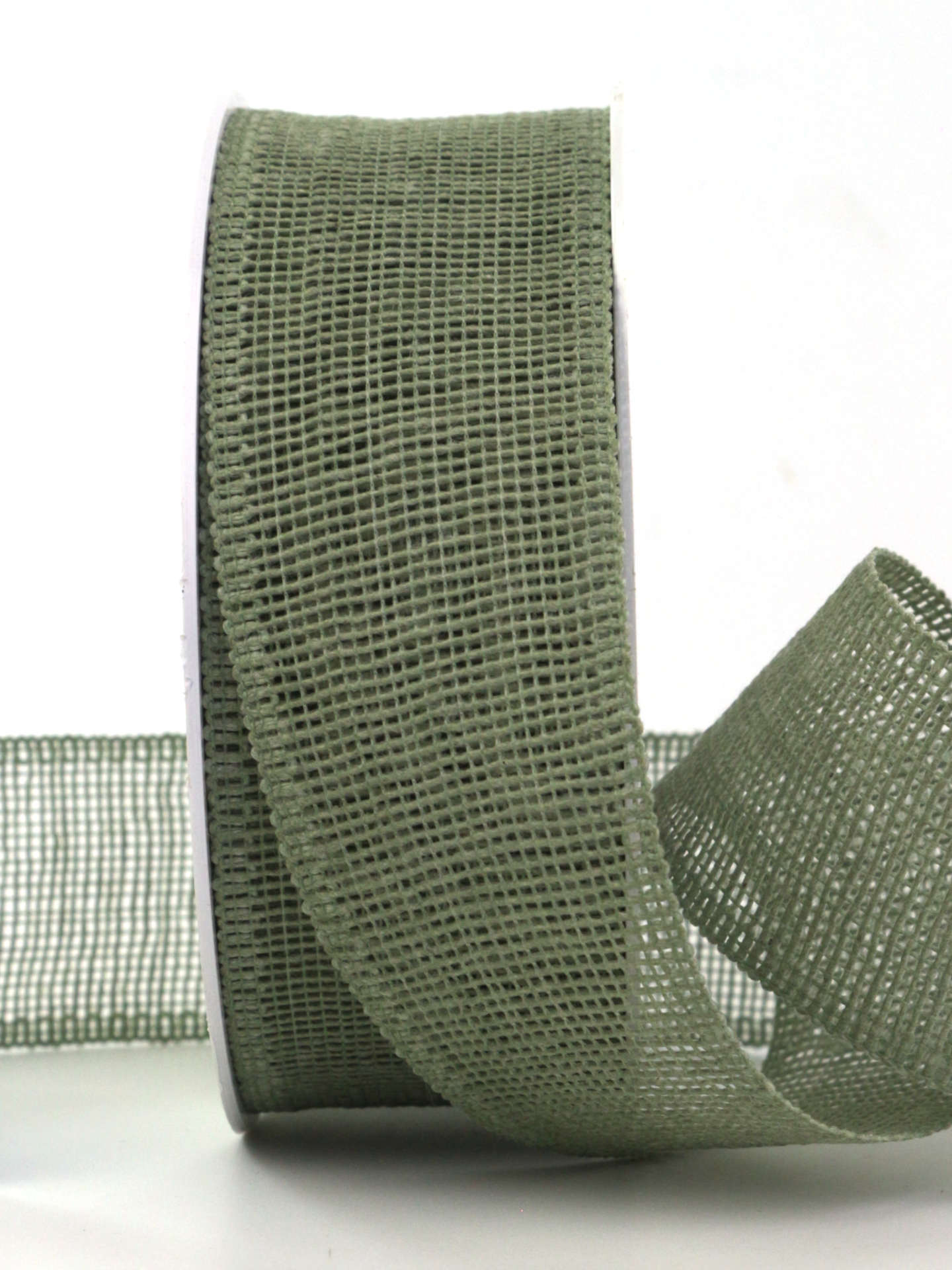 Feines Gitterband, outdoor, olivgrün, 40 mm breit, 10 m Rolle - geschenkband, outdoor-bander, dekoband, netzband, andere-baender