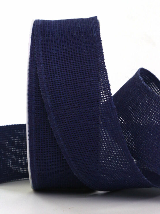 Feines Gitterband, outdoor, dunkelblau, 40 mm breit, 10 m Rolle - geschenkband, outdoor-bander, dekoband, netzband, andere-baender