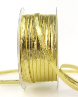 Schmales Goldband, glatt, 5 mm - geschenkband-weihnachten, weihnachtsbaender, weihnachtsband-2, weihnachtsband