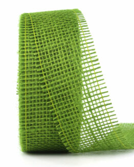 Juteband, freshgreen, 50 mm breit - andere-baender, geschenkband, juteband, eco-baender, dauersortiment