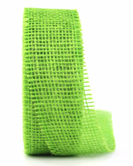 Juteband, apfelgrün, 50 mm breit - juteband, eco-baender, dauersortiment, andere-baender, geschenkband