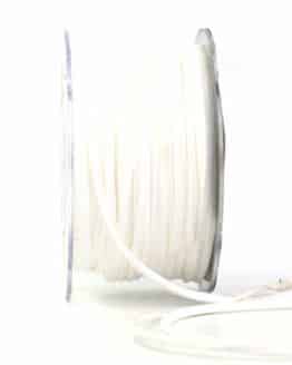 Lederschnur zum Basteln, weiß, 3 mm breit, 25 m Rolle
