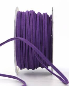 Lederschnur zum Basteln, lila, 3 mm breit, 25 m Rolle