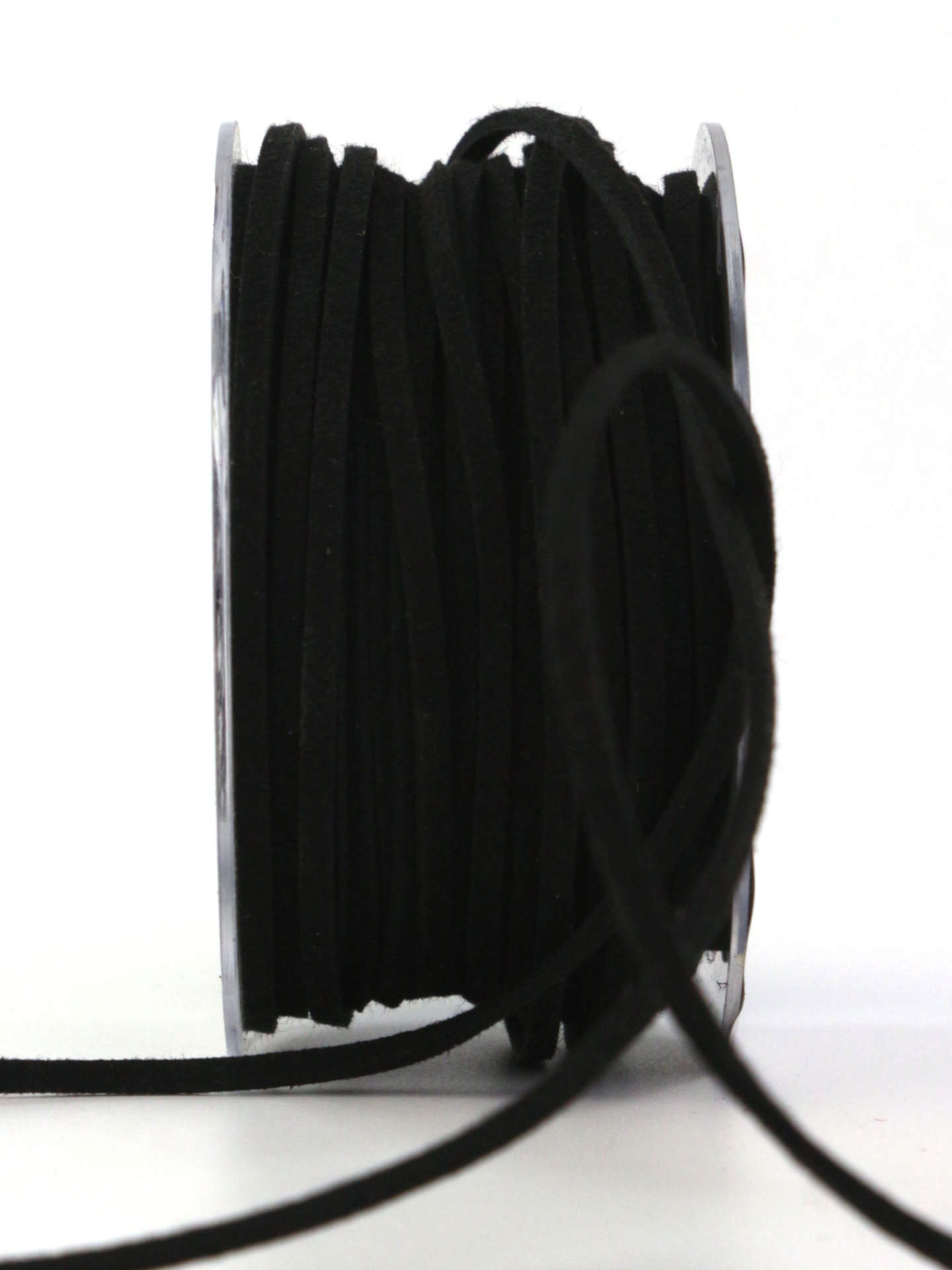 Lederschnur zum Basteln, schwarz, 3 mm breit, 25 m Rolle - lederschnur, dekoband