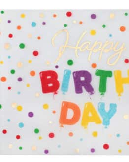 Vlies-Tischläufer Happy Birthday, 28 cm breit, 3 m Rolle